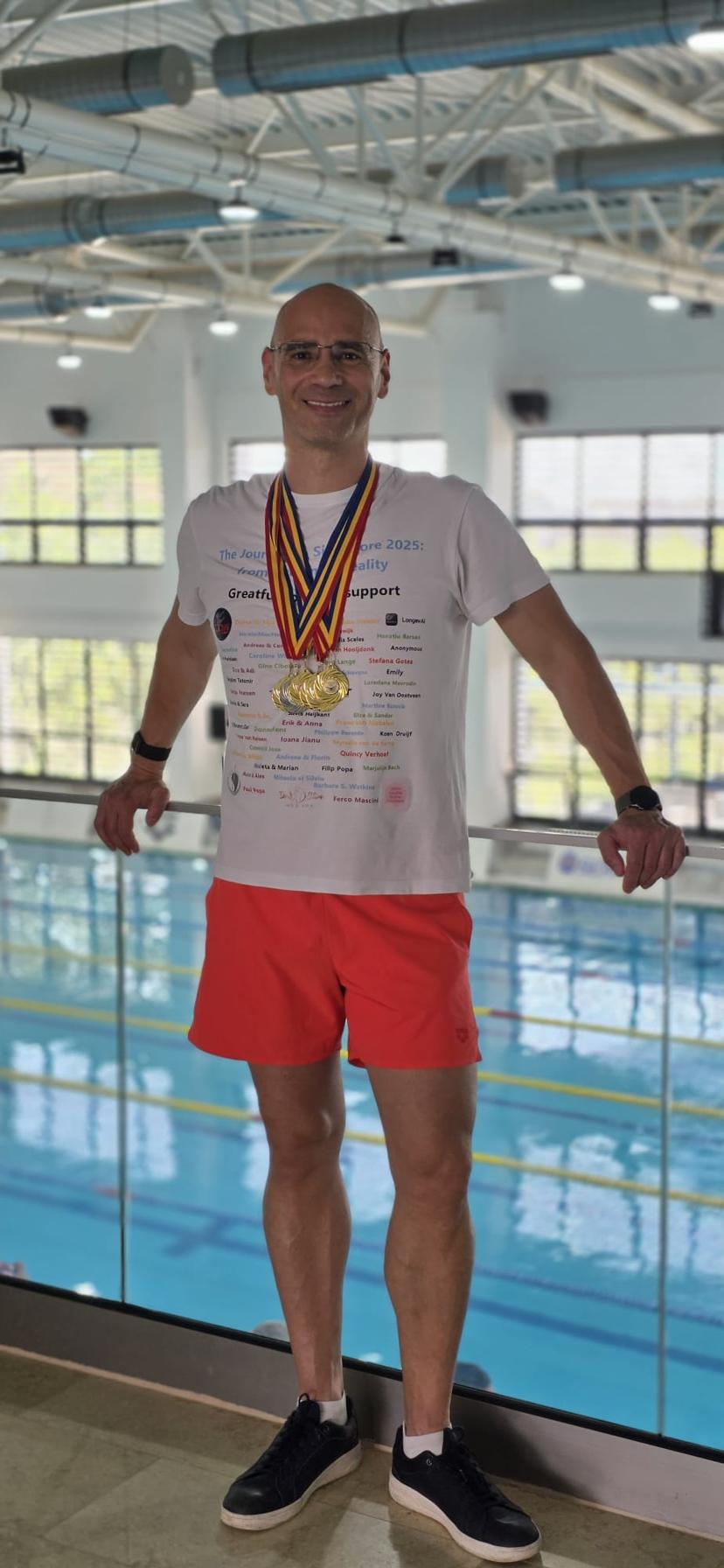 Bogdan competing at the National Masters Swimming Championship