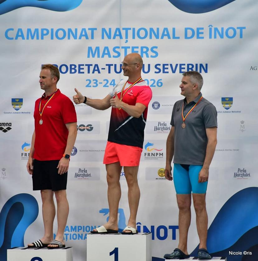 Podium at the National Masters Swimming Championship