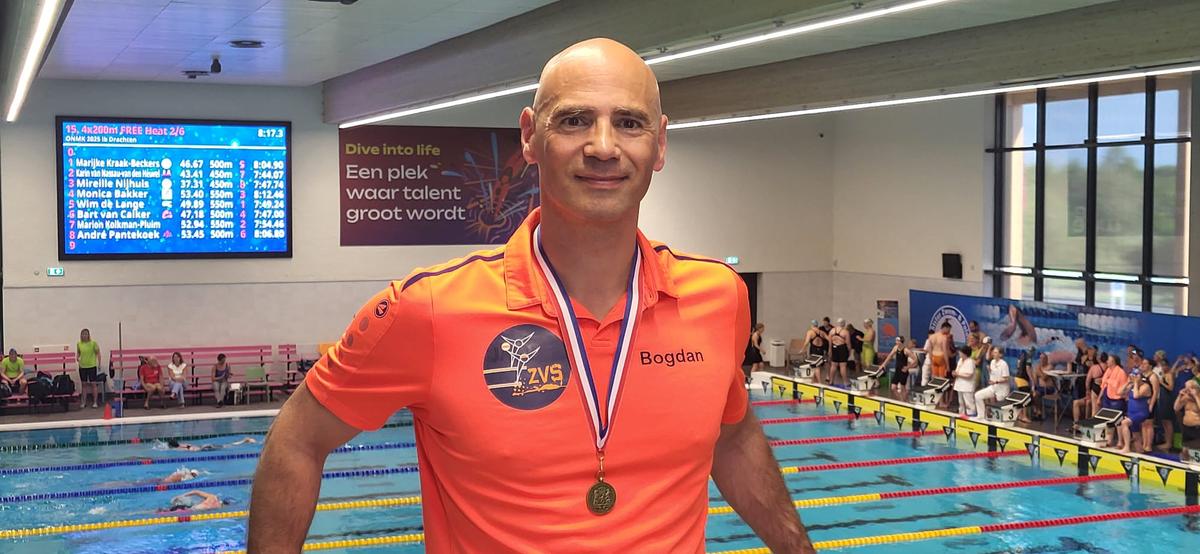 Bogdan celebrating bronze at ONMK Drachten 2025