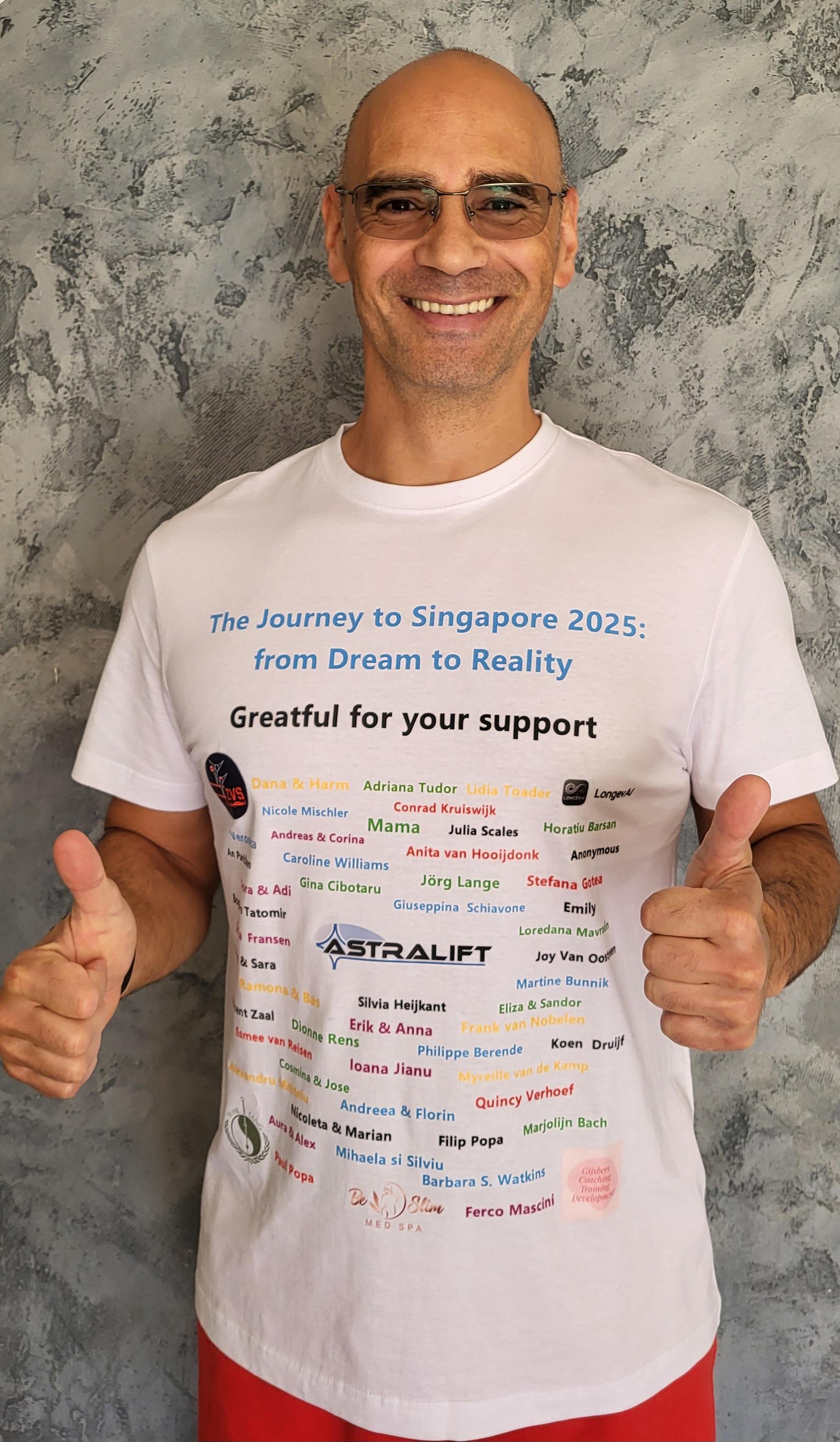 Support team at Singapore World Championships